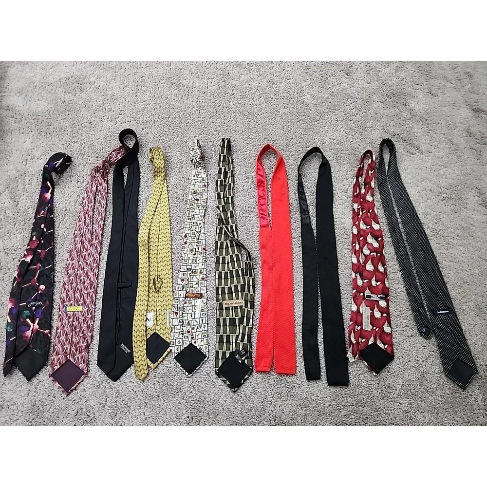 Lot of 10 Neck Tie Mens Classic Geometric Science Novelty Abstract
